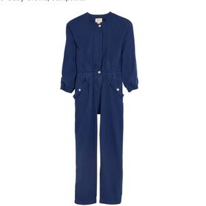 Bellerose womens blue Popart zip up jumpsuit S
